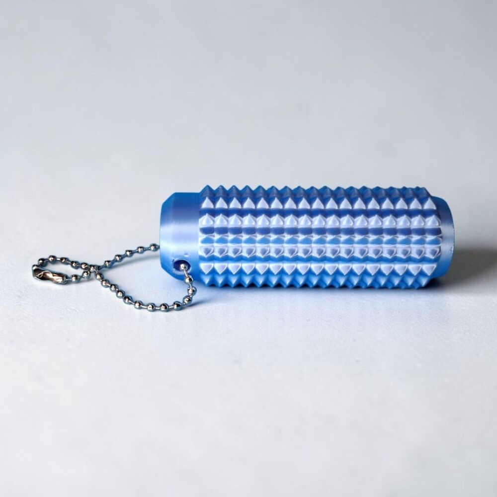 Light Blue Spiky Sensory Tactile Fidget Keychain